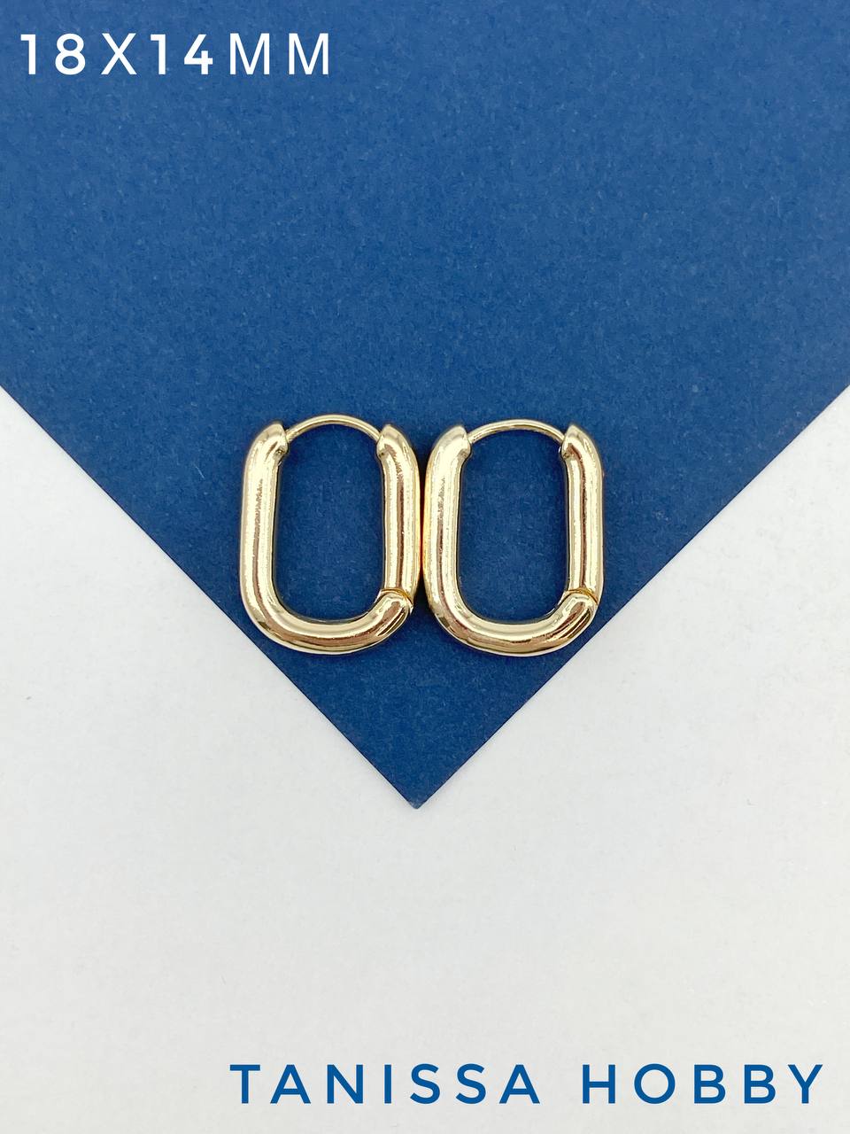 Швензы конго, овал 18х14мм, позолота, 850