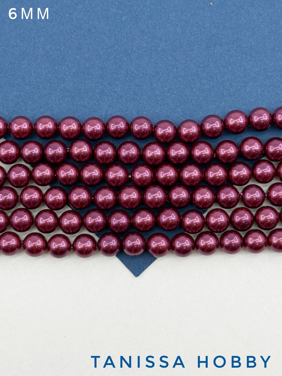 Жемчуг Майорка, бордовый, Burgundy, 6мм, нить, МА213