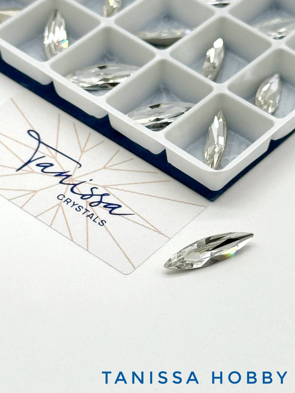 Кристалл наветт Crystal, 15х4мм, Tanissa Crystals, СТ355
