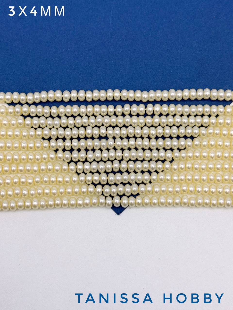 Жемчуг Майорка, кукуруза, сливочное масло, 3х4мм, нить, МА173