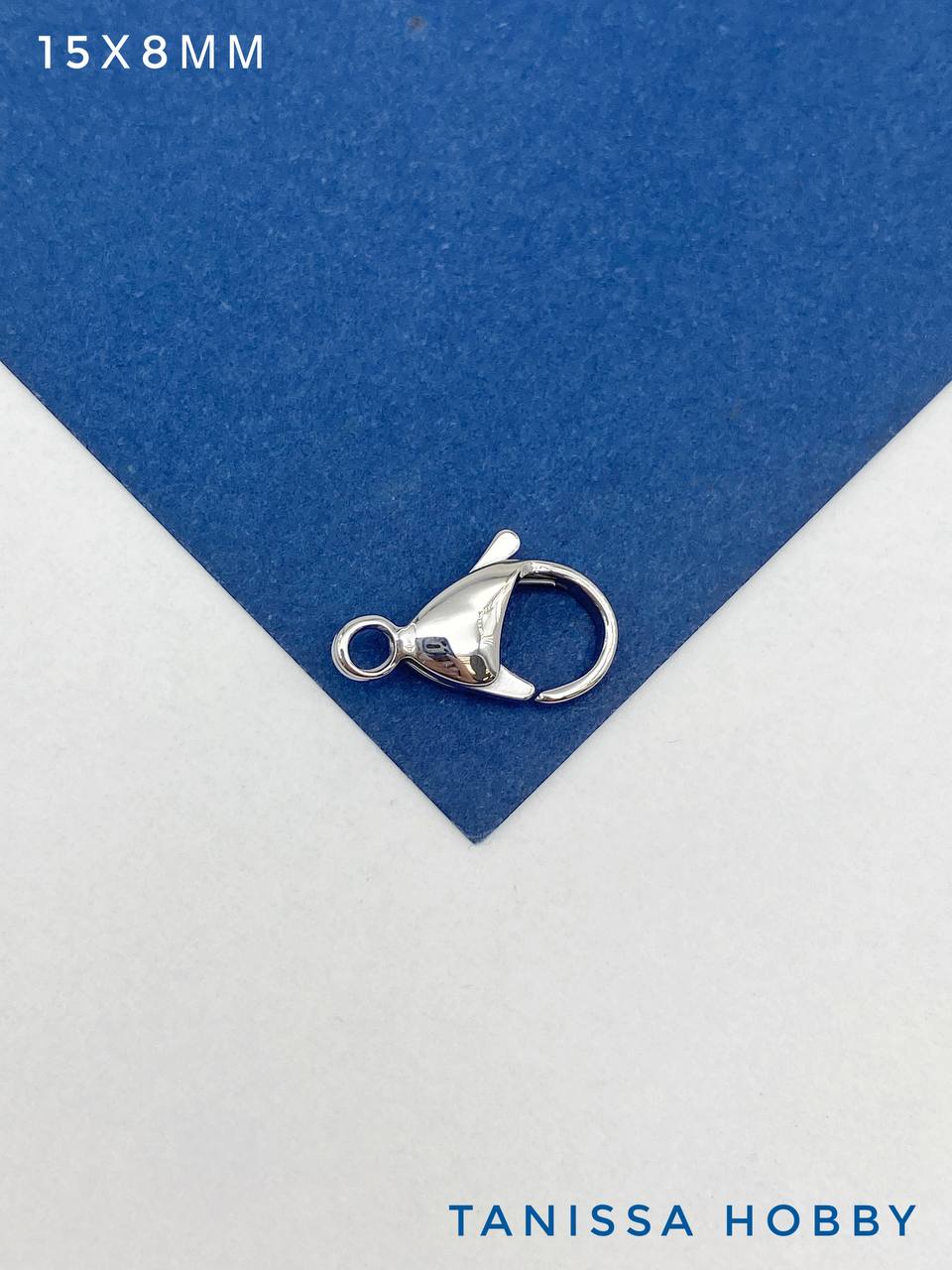 Карабин замок лобстер 15х8мм, сталь, Ш314