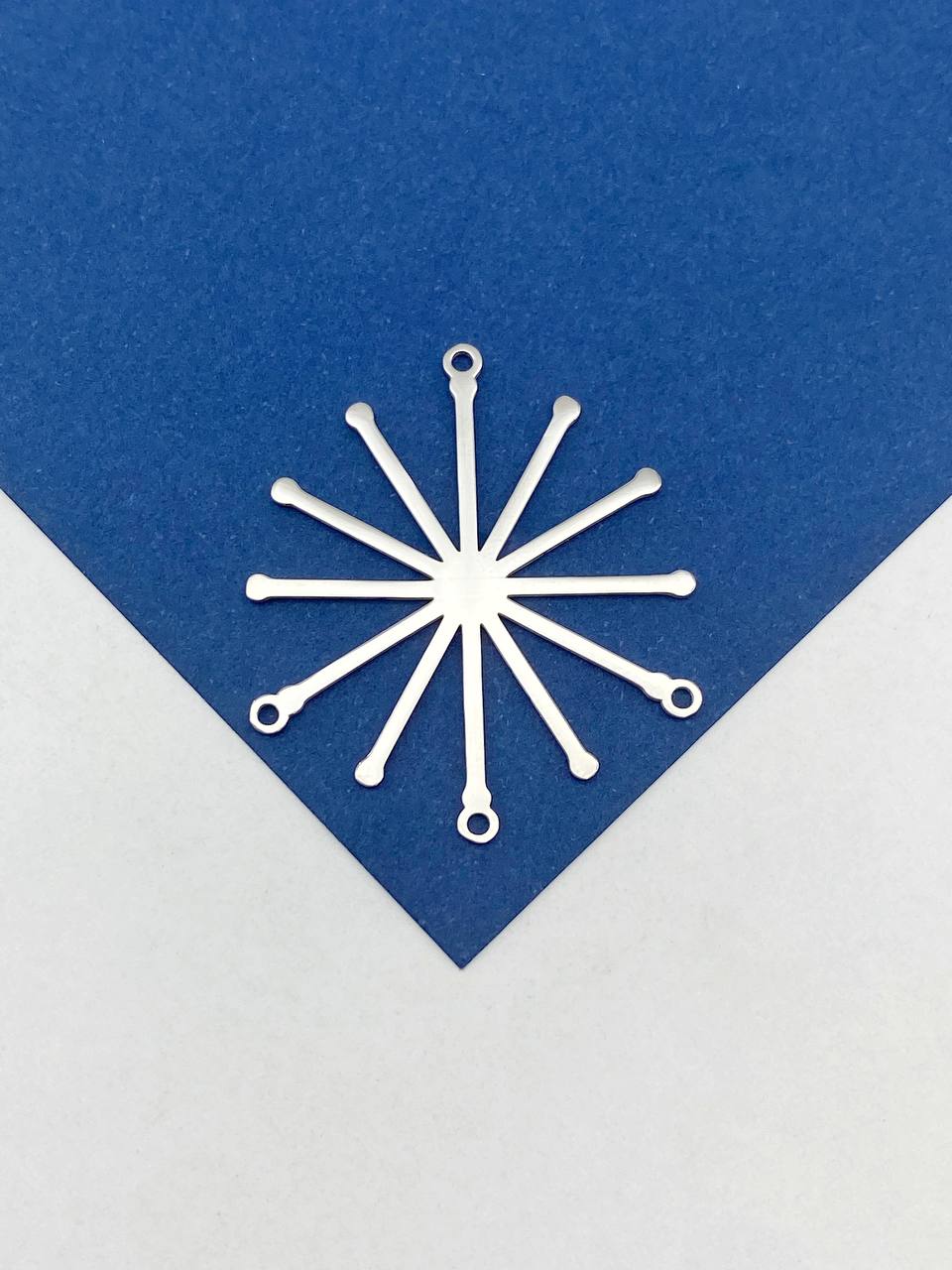 Подвеска коннектор, основа для Мандалы, 12 лучей, 37мм, сталь, МАН026