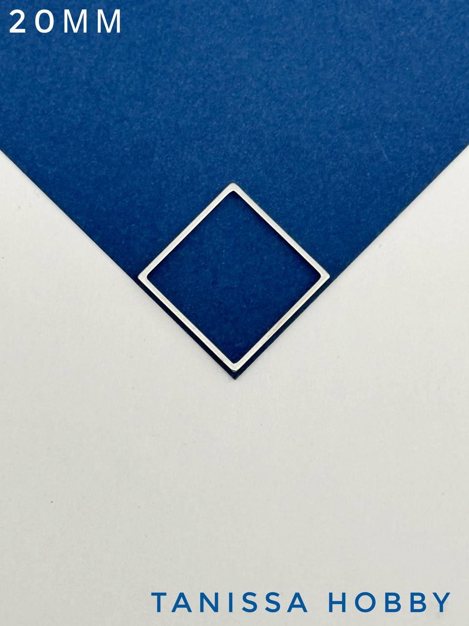 Коннектор квадрат ромб 20мм, сталь, Ч618