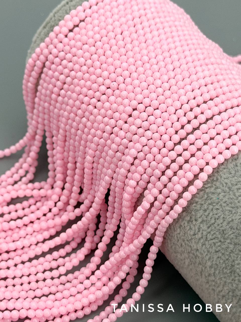 Жемчуг Майорка, круглый, 2,5мм, розовый, Light Rose, нить, МА346