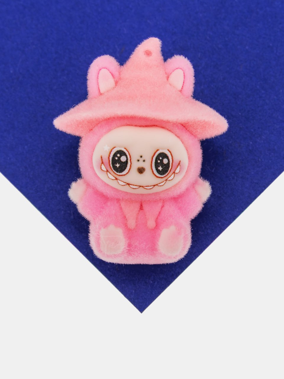 Подвеска плюшевая игрушка зайчик в шляпе, 43х33мм, розовый, пластик, П361