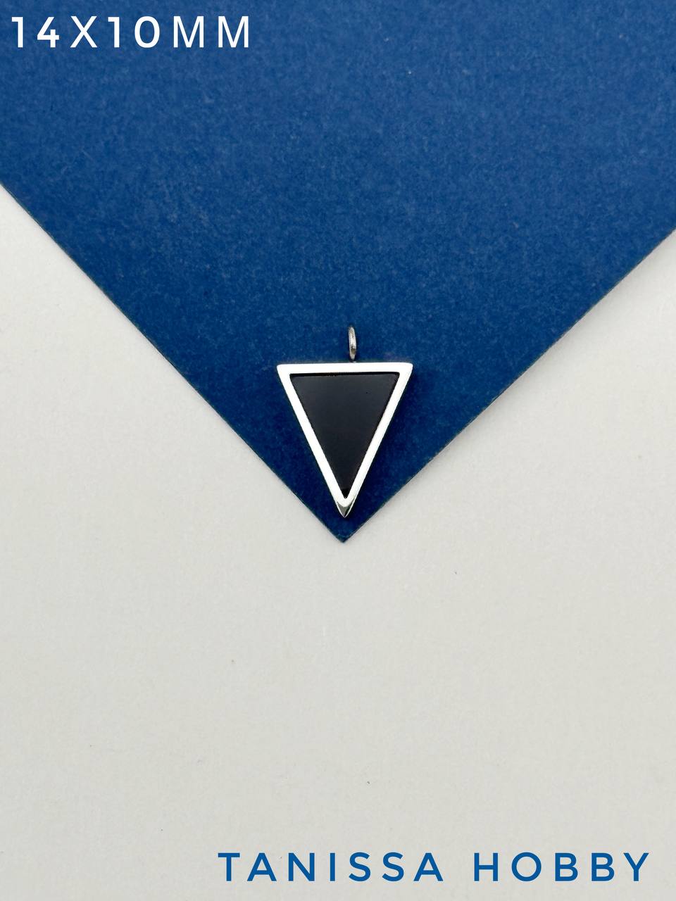 Подвеска треугольник, 14х10мм, черная эмаль, сталь, Ч825