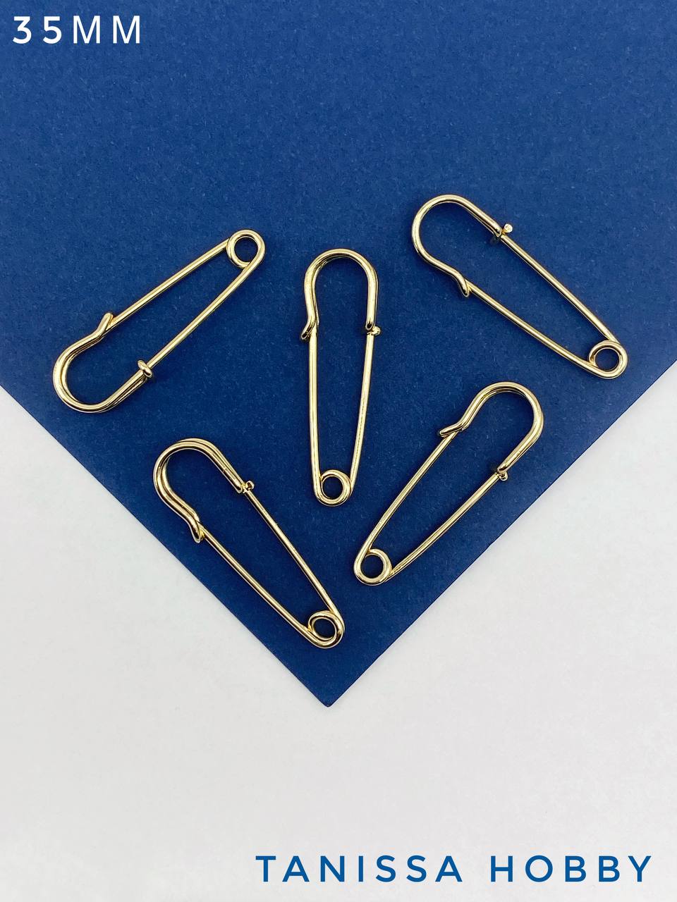 ОПТ Брошь булавка для подвесок 35мм, позолота, 5 ШТУК, ОПТ059