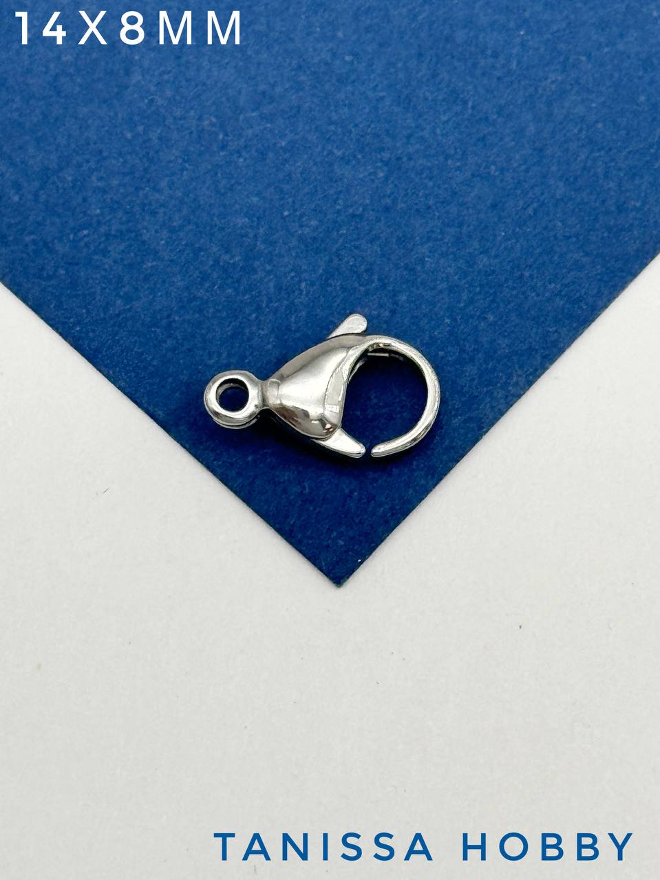 Карабин замок лобстер 14х8мм, сталь, Ч318