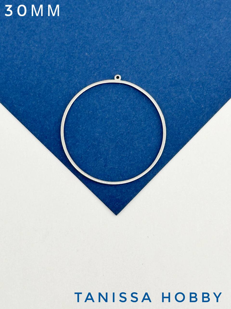 Подвеска коннектор круг кольцо 30мм, сталь, Ч628