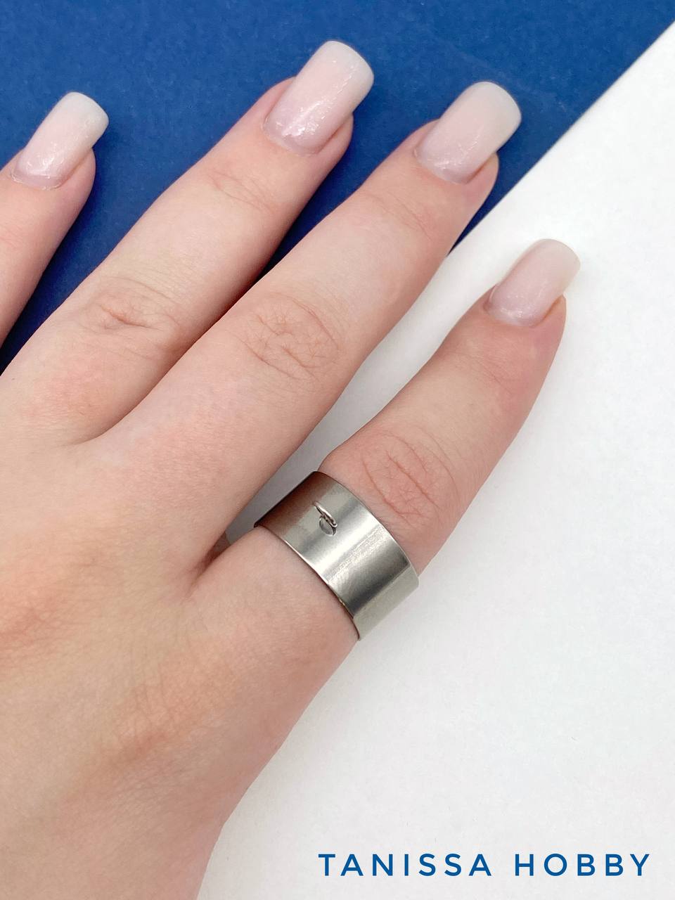 Основа для кольца гладкая с разъемным колечком, сталь, У119