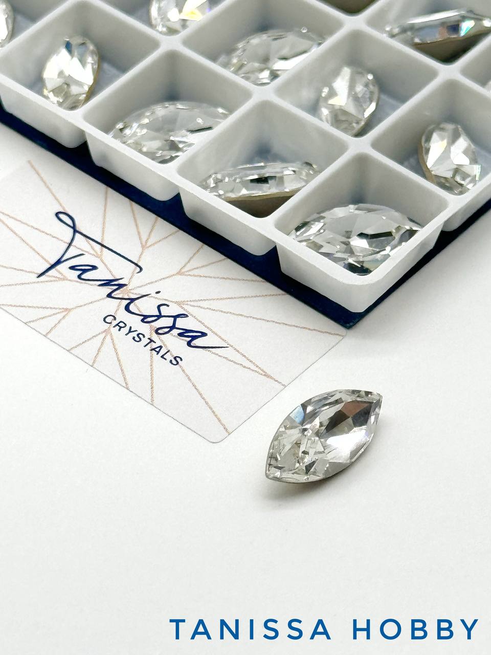 Кристалл наветт Crystal, 15х7мм, Tanissa Crystals, СТ352