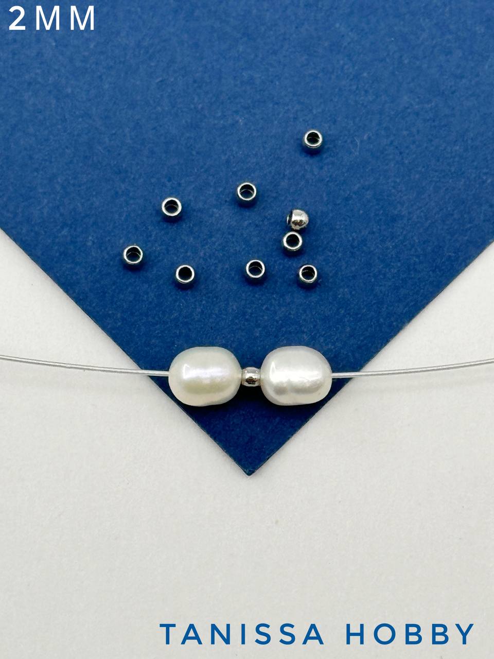 Разделители для бусин 2мм, 10шт, сталь, Ч207