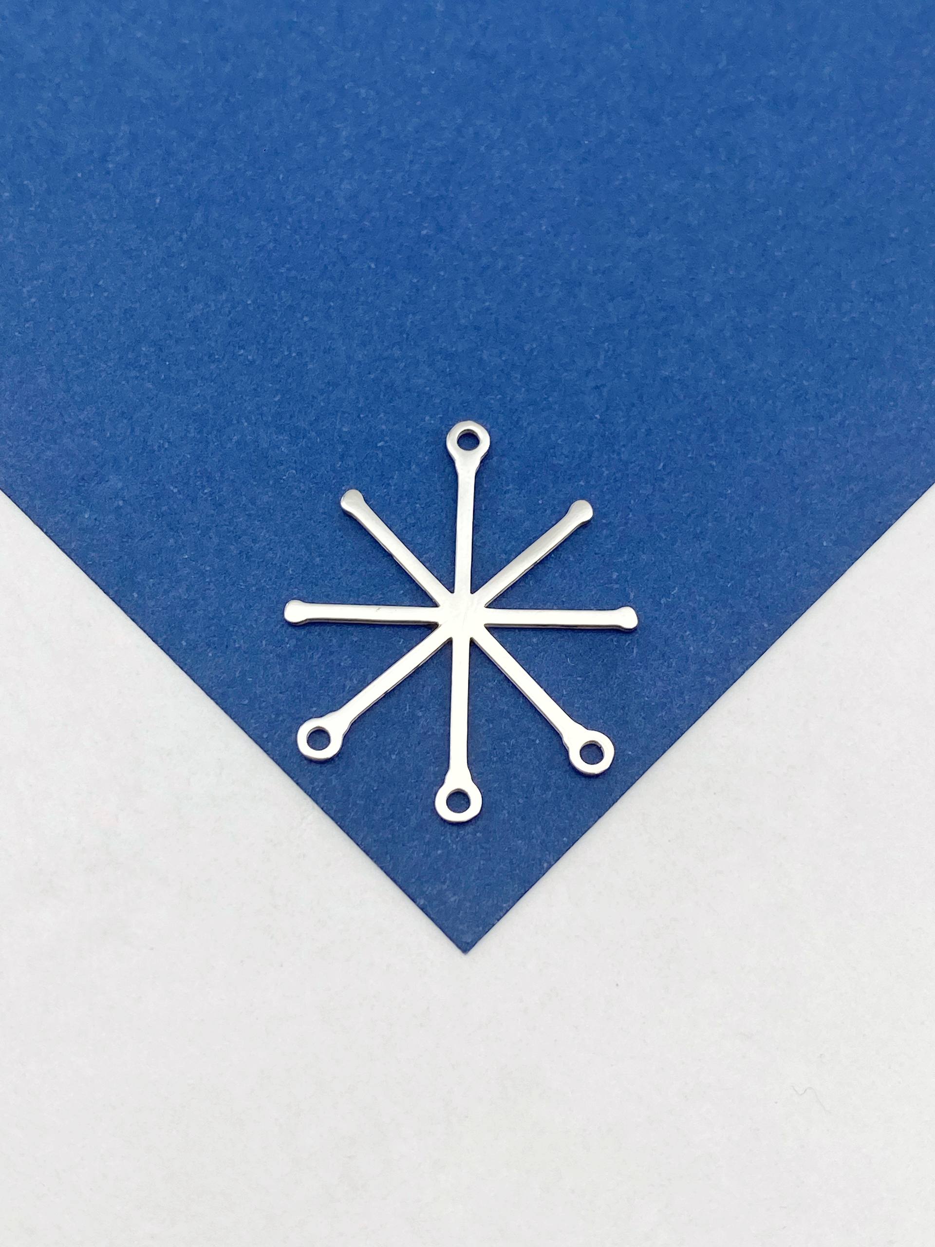 Подвеска коннектор, основа для Мандалы, 8 лучей, 30мм, сталь, МАН021