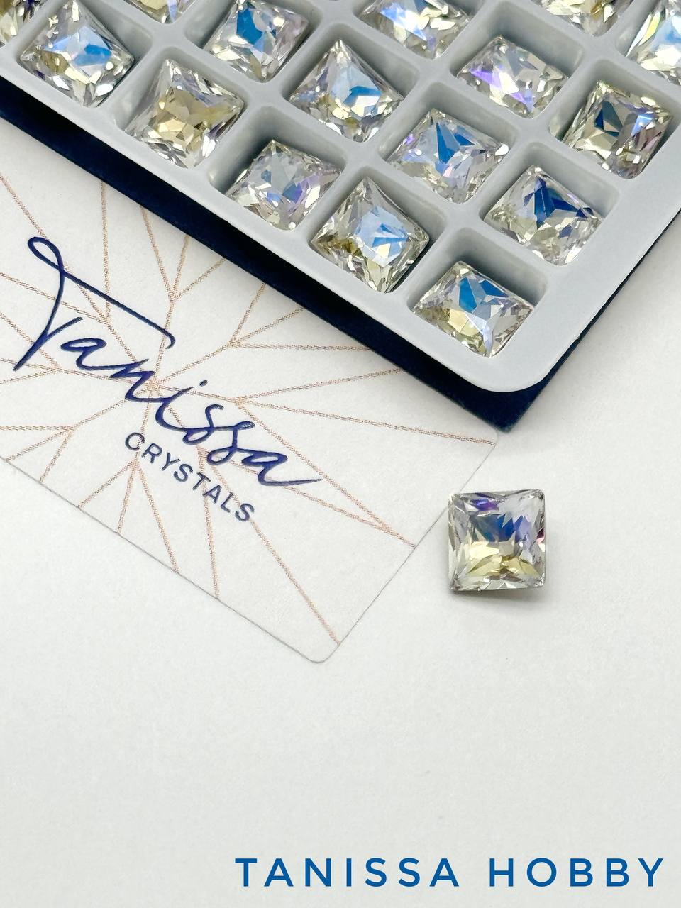 Кристалл квадрат Square Crystal Moonlight, 6мм, Tanissa Crystals, СТ330