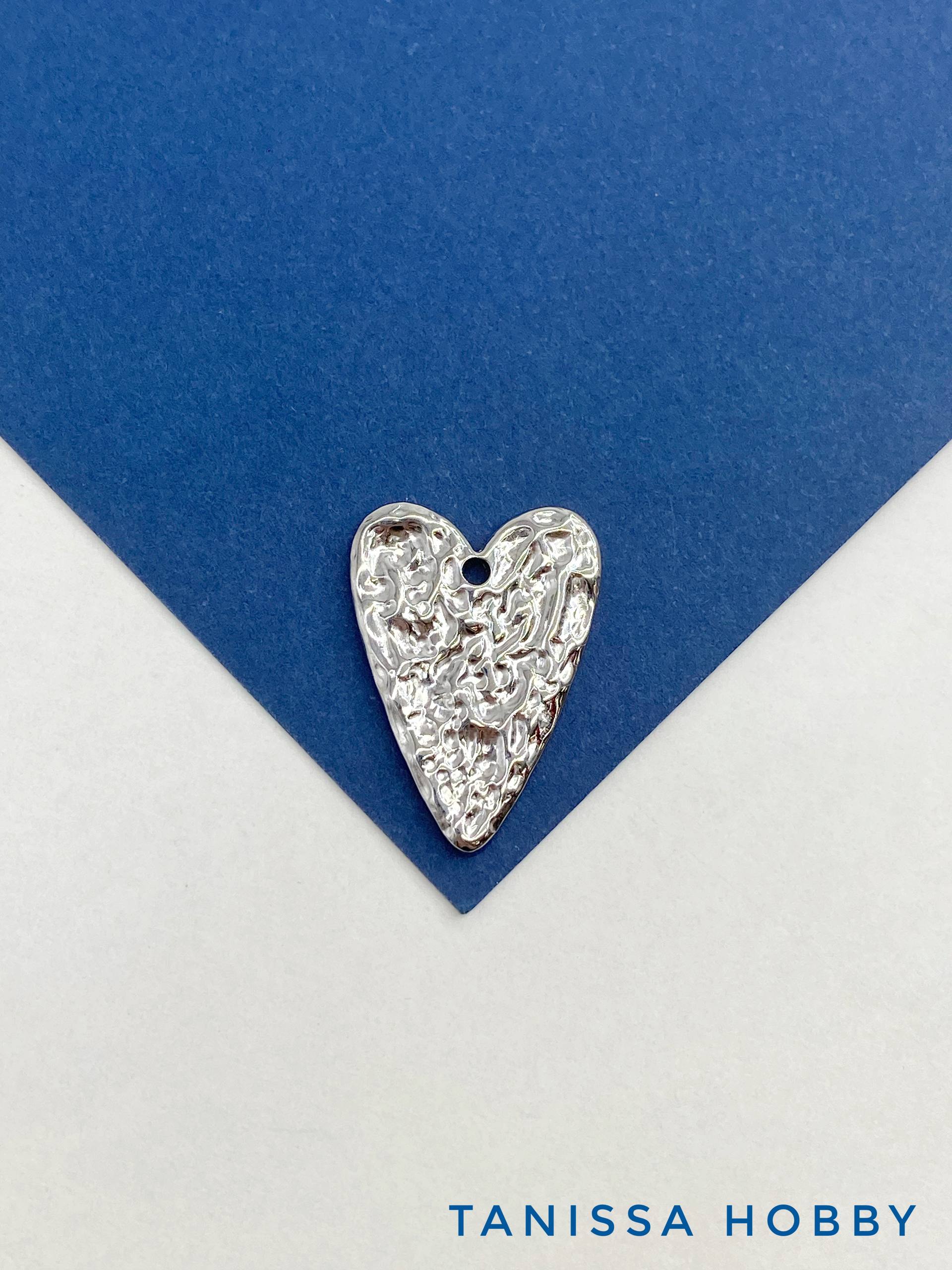 Подвеска сердце, 26х19мм, сталь, Ш330