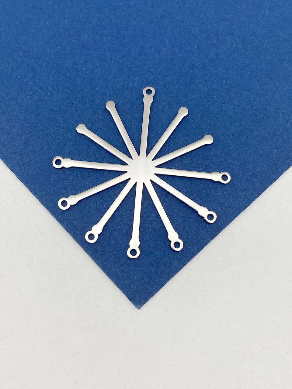 Подвеска коннектор, основа для Мандалы, 12 лучей, 40мм, сталь, МАН034