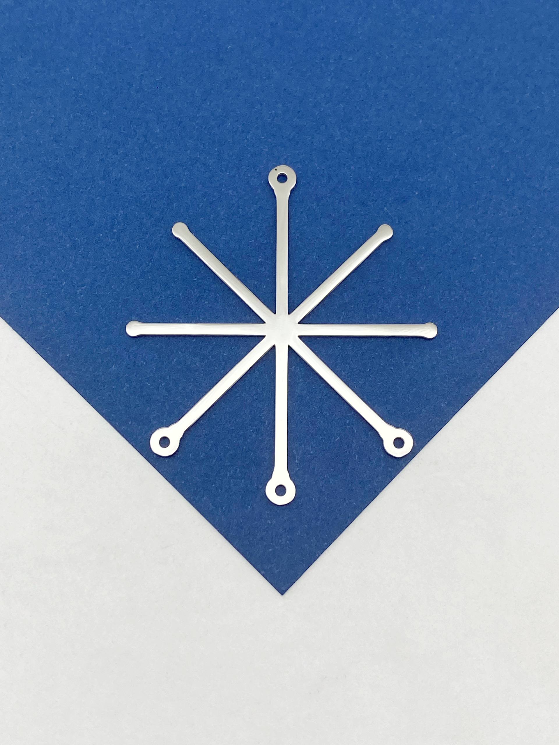 Подвеска коннектор, основа для Мандалы, 8 лучей, 50мм, сталь, МАН029