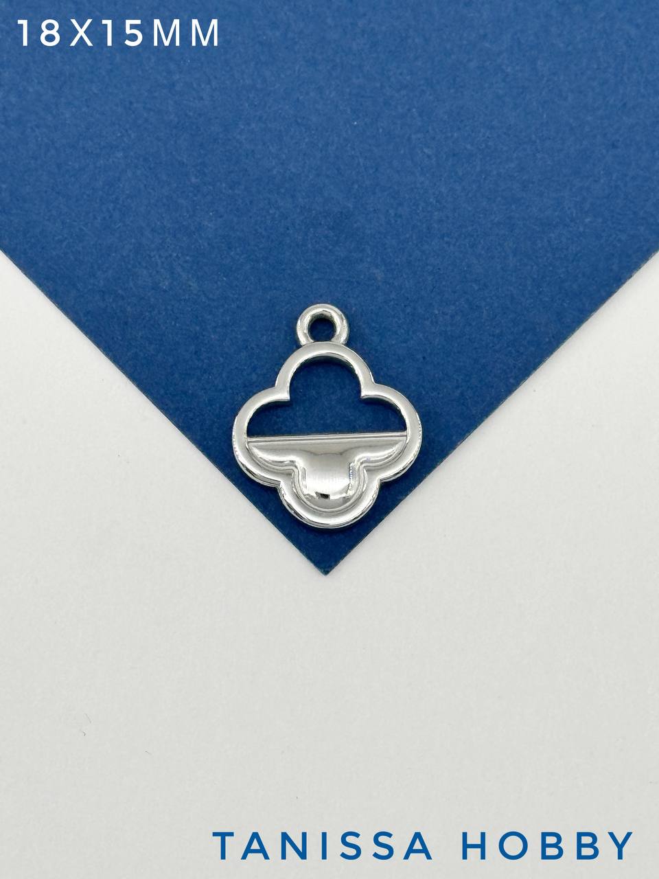 Подвеска клевер, 18х15мм, сталь, Ч729