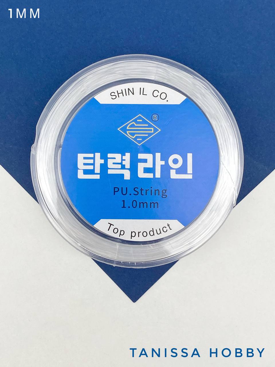 Силиконовая резинка для браслетов монолитная, монорезинка, спандекс, 1мм, 90 метров, ПР99