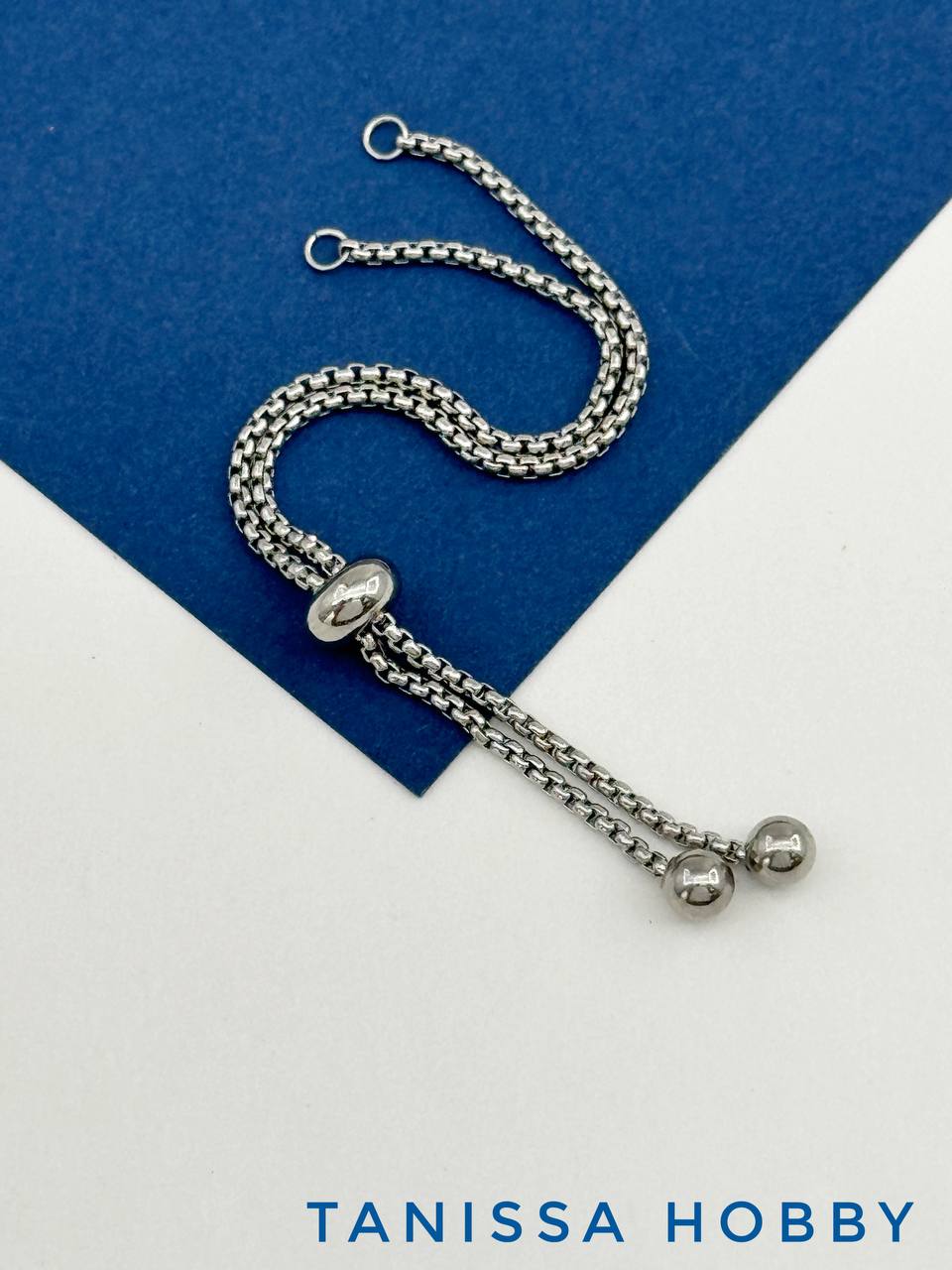 Цепочка для браслета с регулируемым замком, 12см, сталь, Ч334