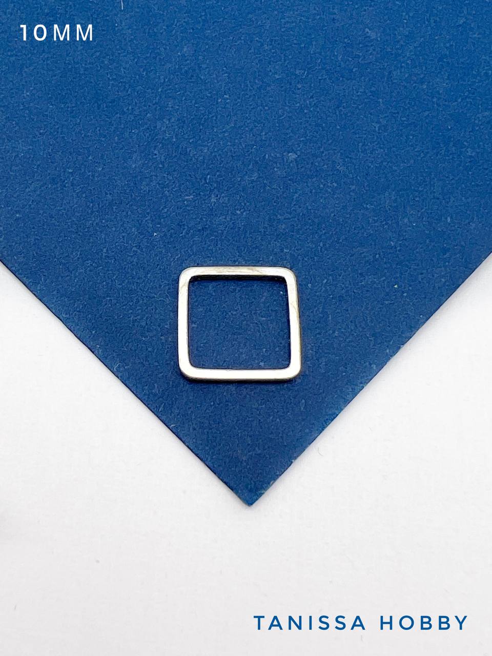 Коннектор квадрат неразъемный, 10мм, родий, Р208