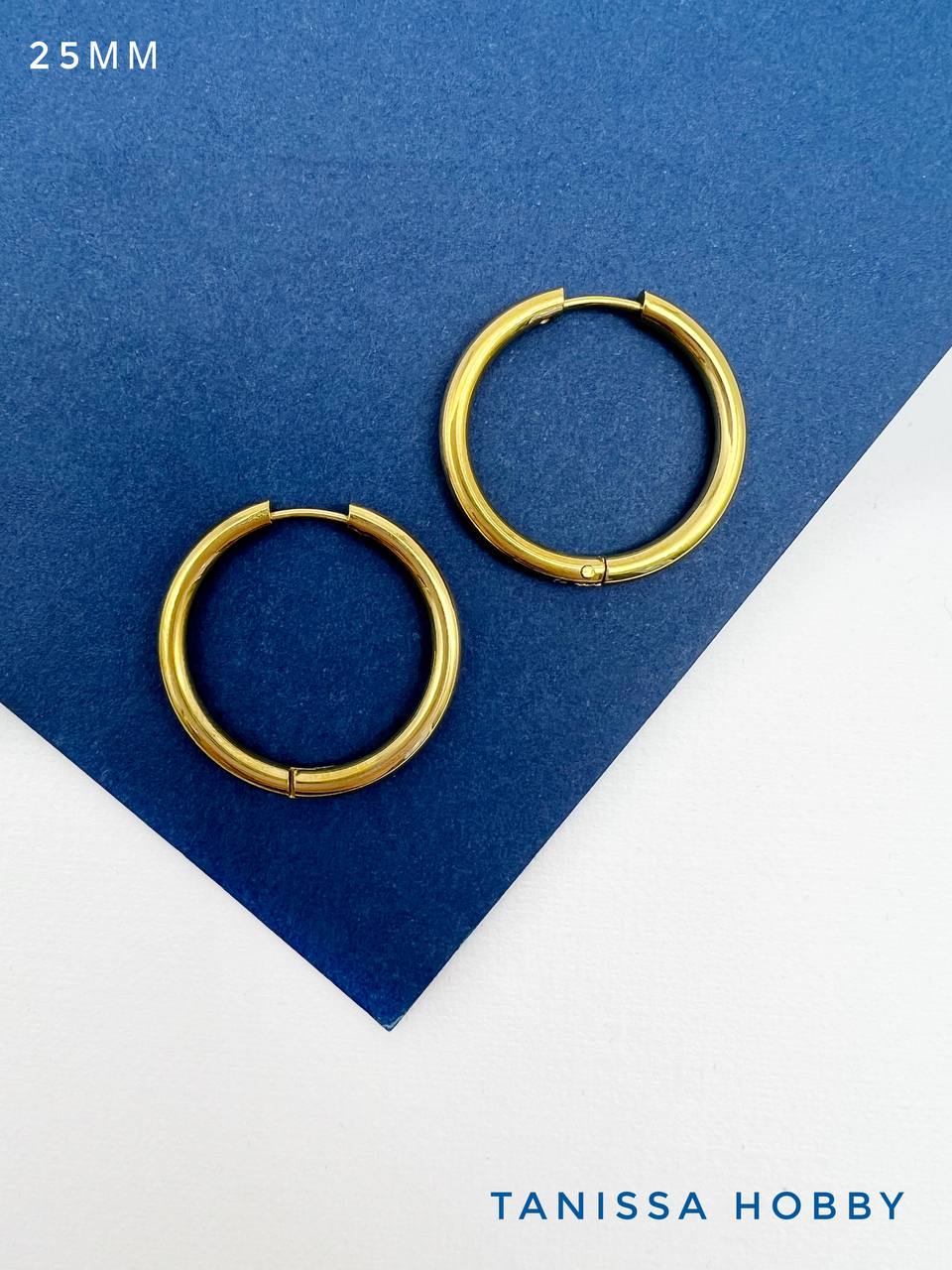 Швензы конго 25мм, сталь с позолотой, 984