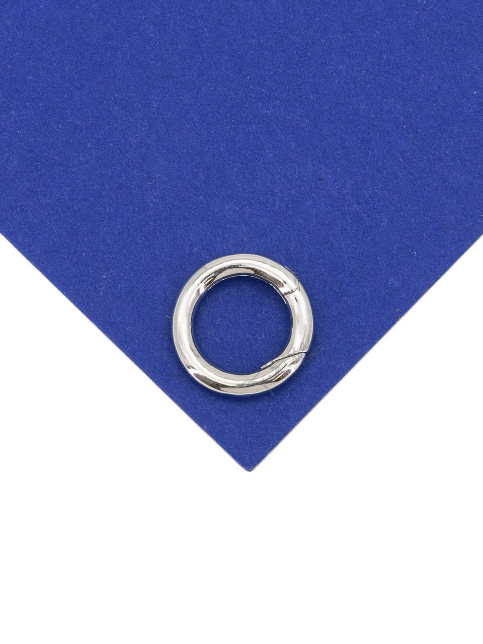 Карабин круглый Кольцо 20мм, Ю.Корея, родий, К207