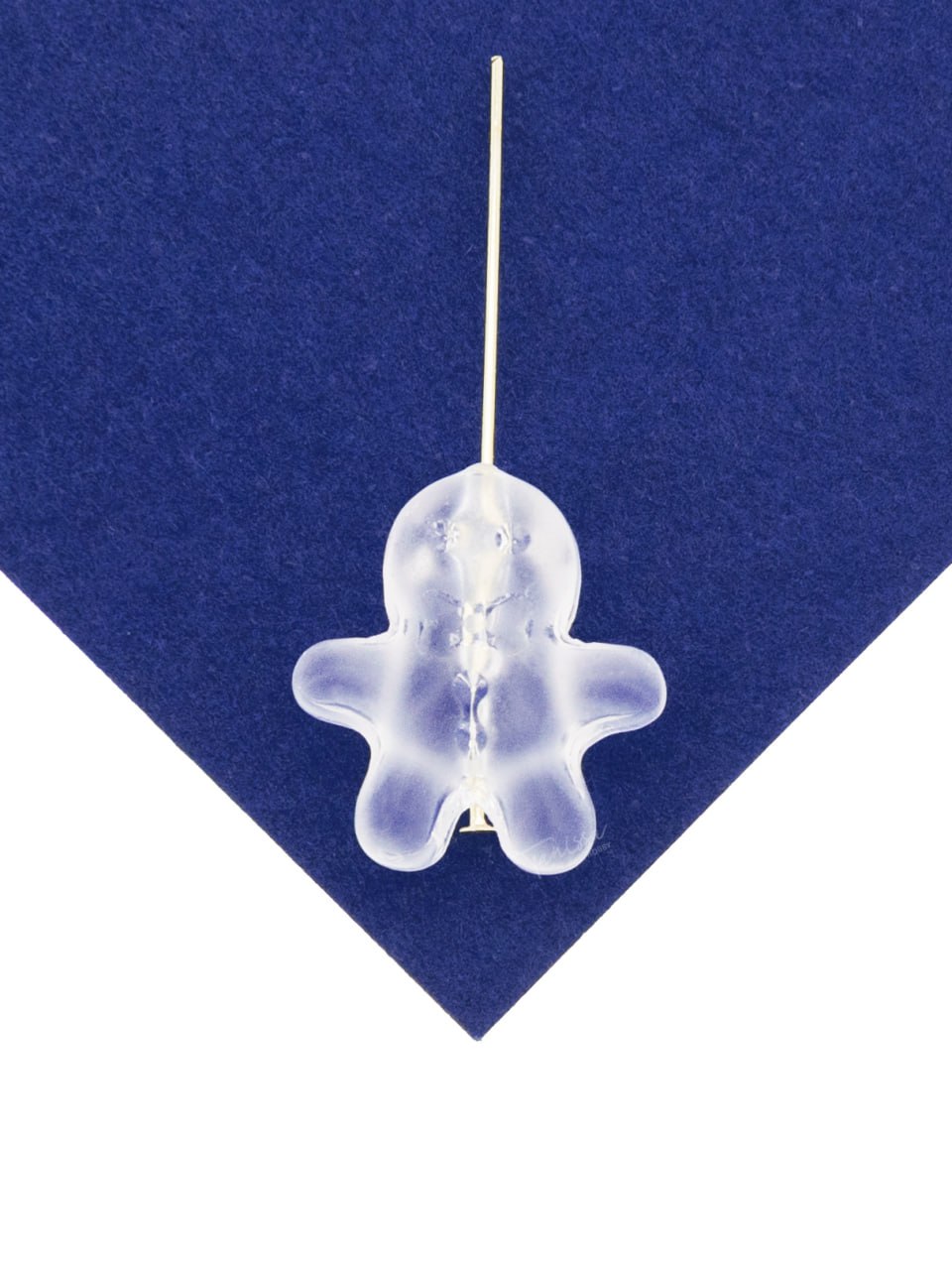 Хрусталь бусина пряничный человечек, прозрачный матовый, Х280