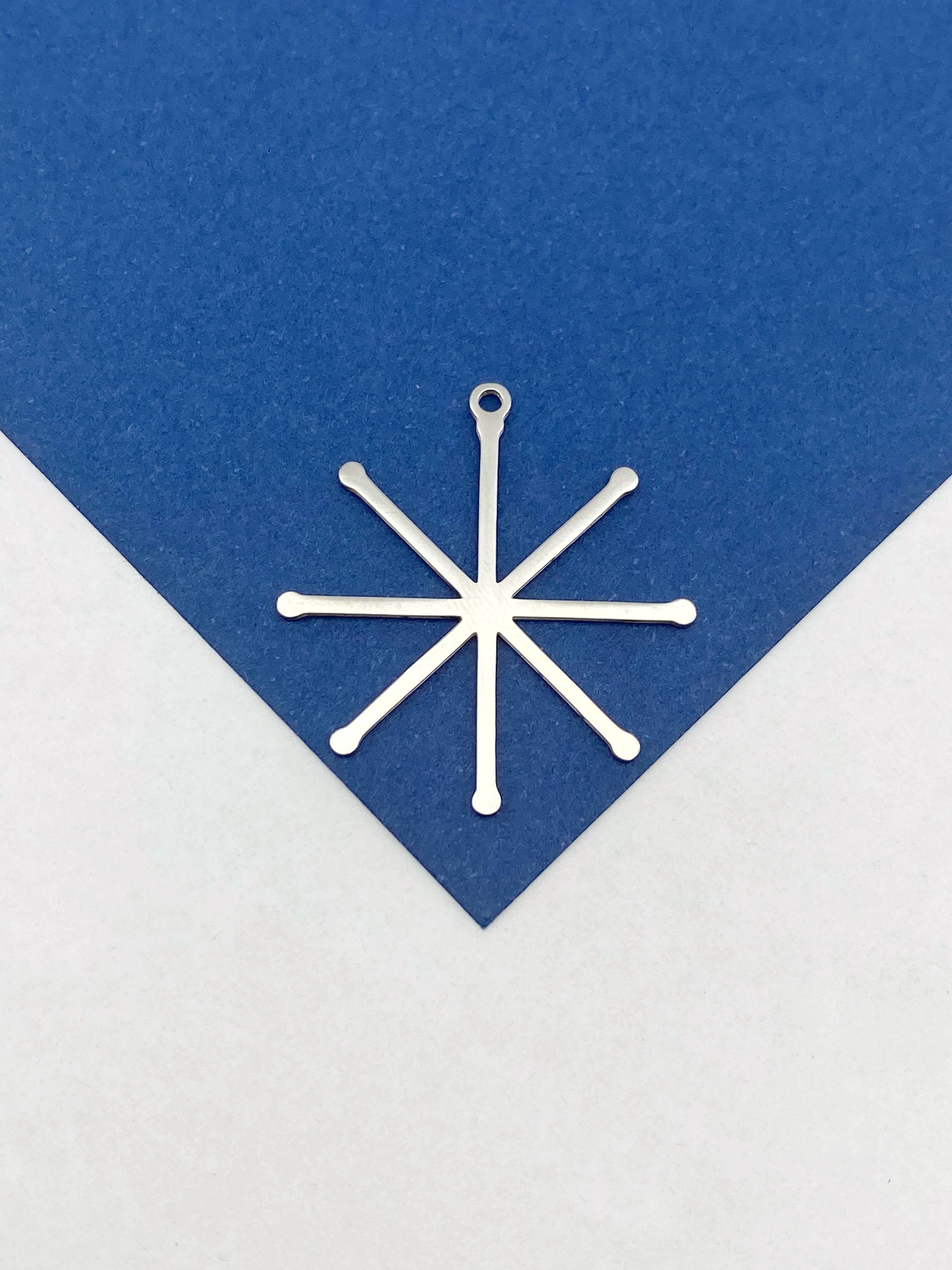 Подвеска основа для Мандалы, 8 лучей, 30мм, сталь, МАН003