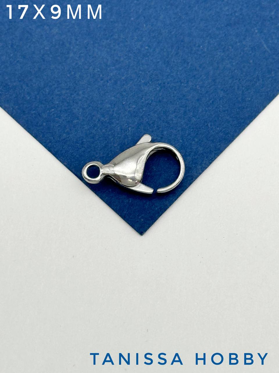 Карабин замок лобстер 17х9мм, сталь, Ч317