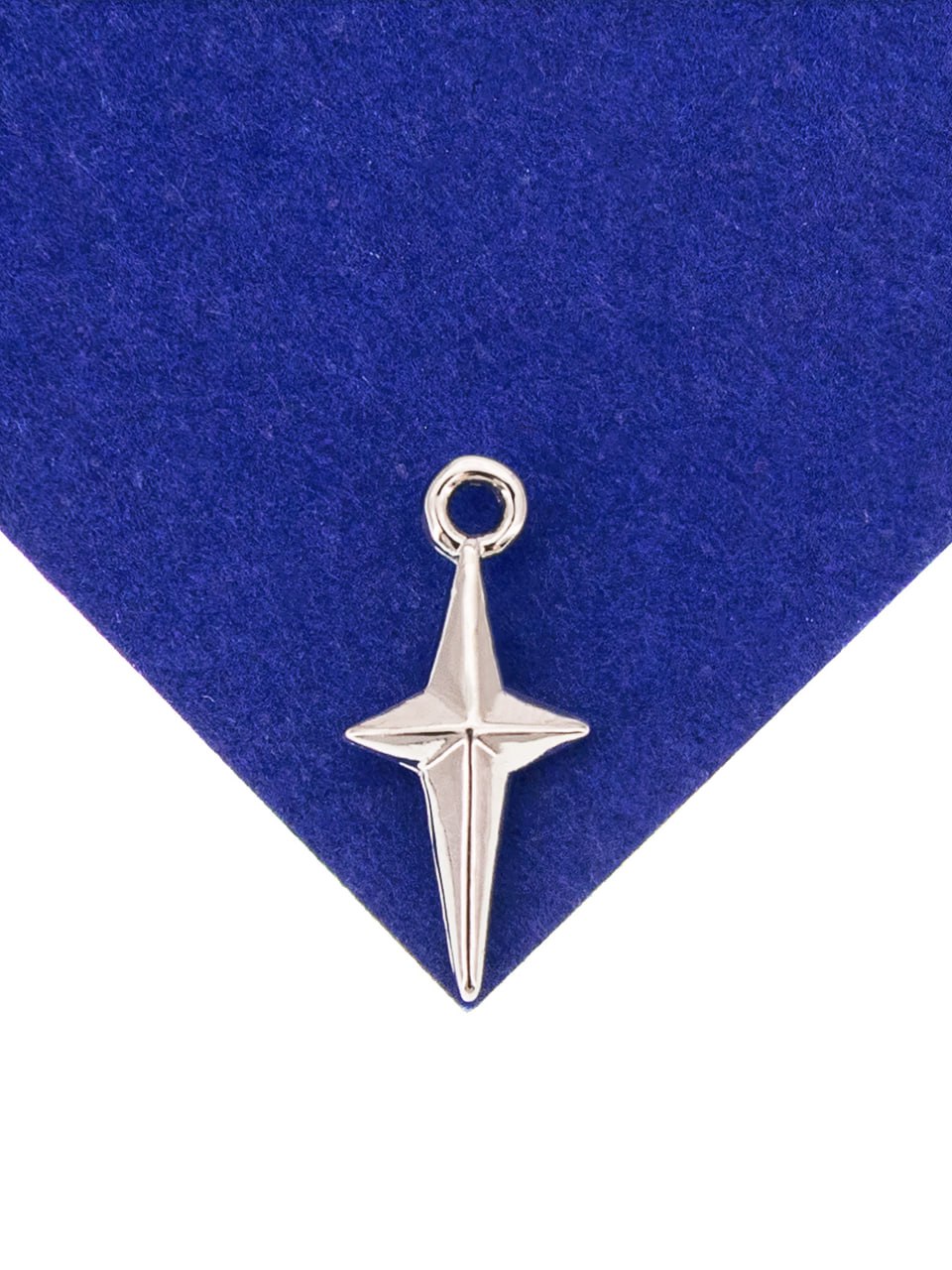Подвеска полярная звезда, 14мм, родий, Ю128