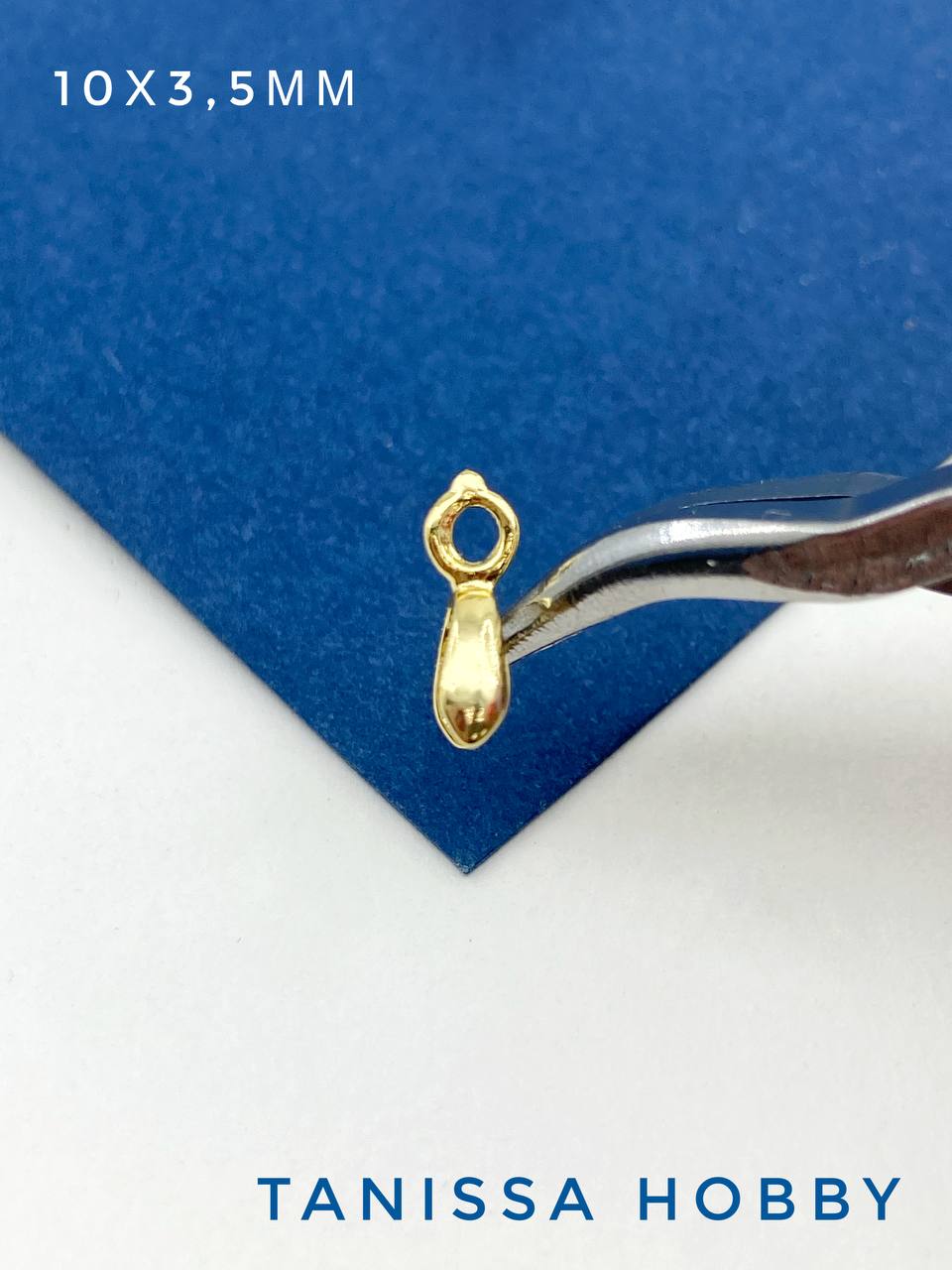 Бейл зажимной 10мм, Категория В, позолота, М420