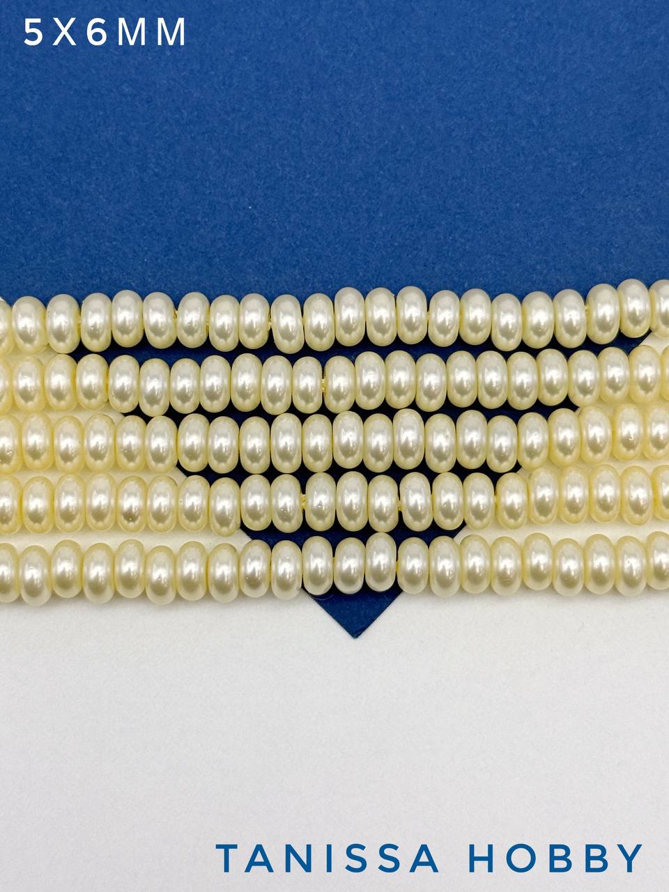 Жемчуг Майорка, кукуруза, сливочное масло, 5х6мм, нить, МА181