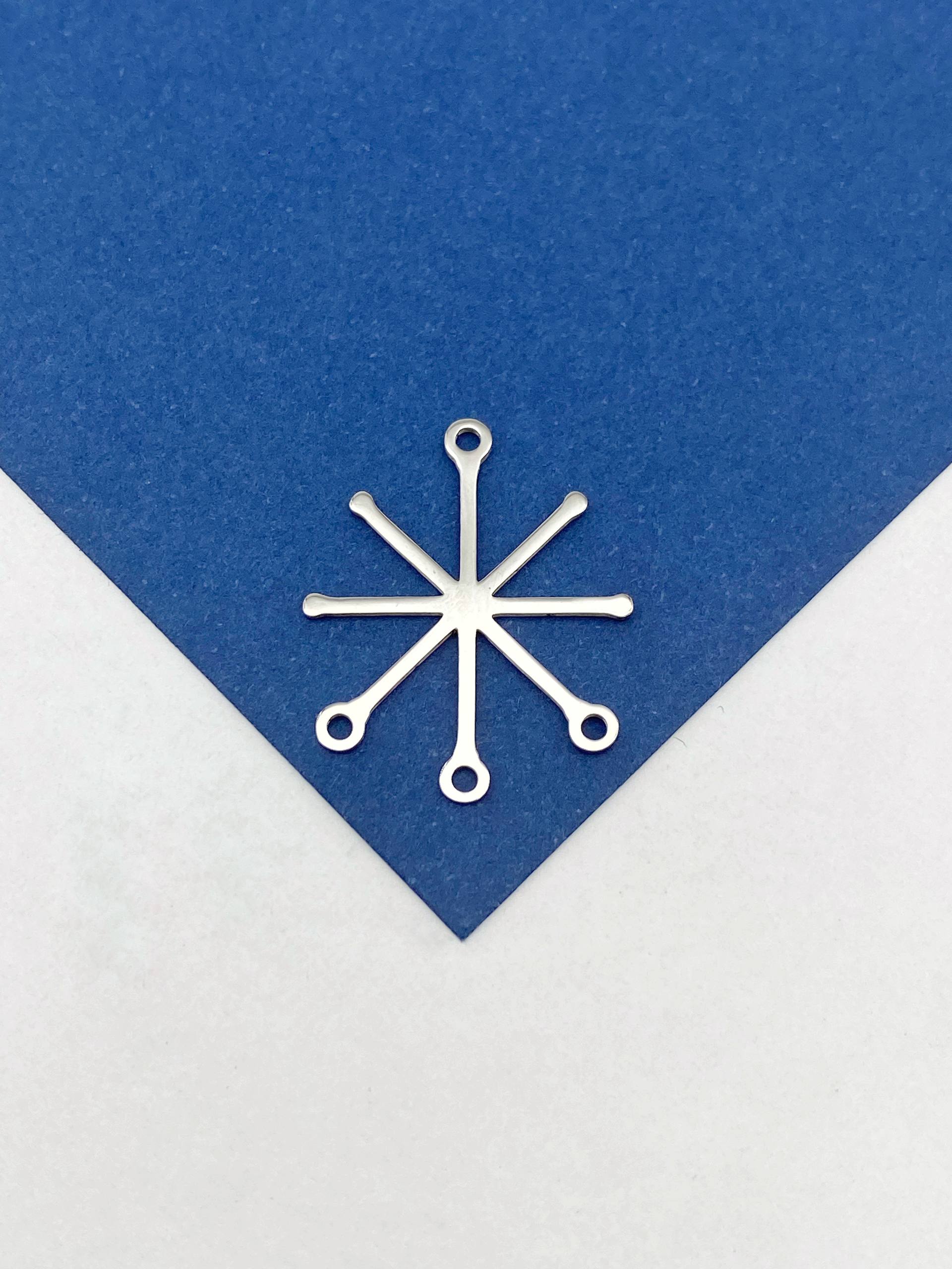 Подвеска коннектор, основа для Мандалы, 8 лучей, 20мм, сталь, МАН020