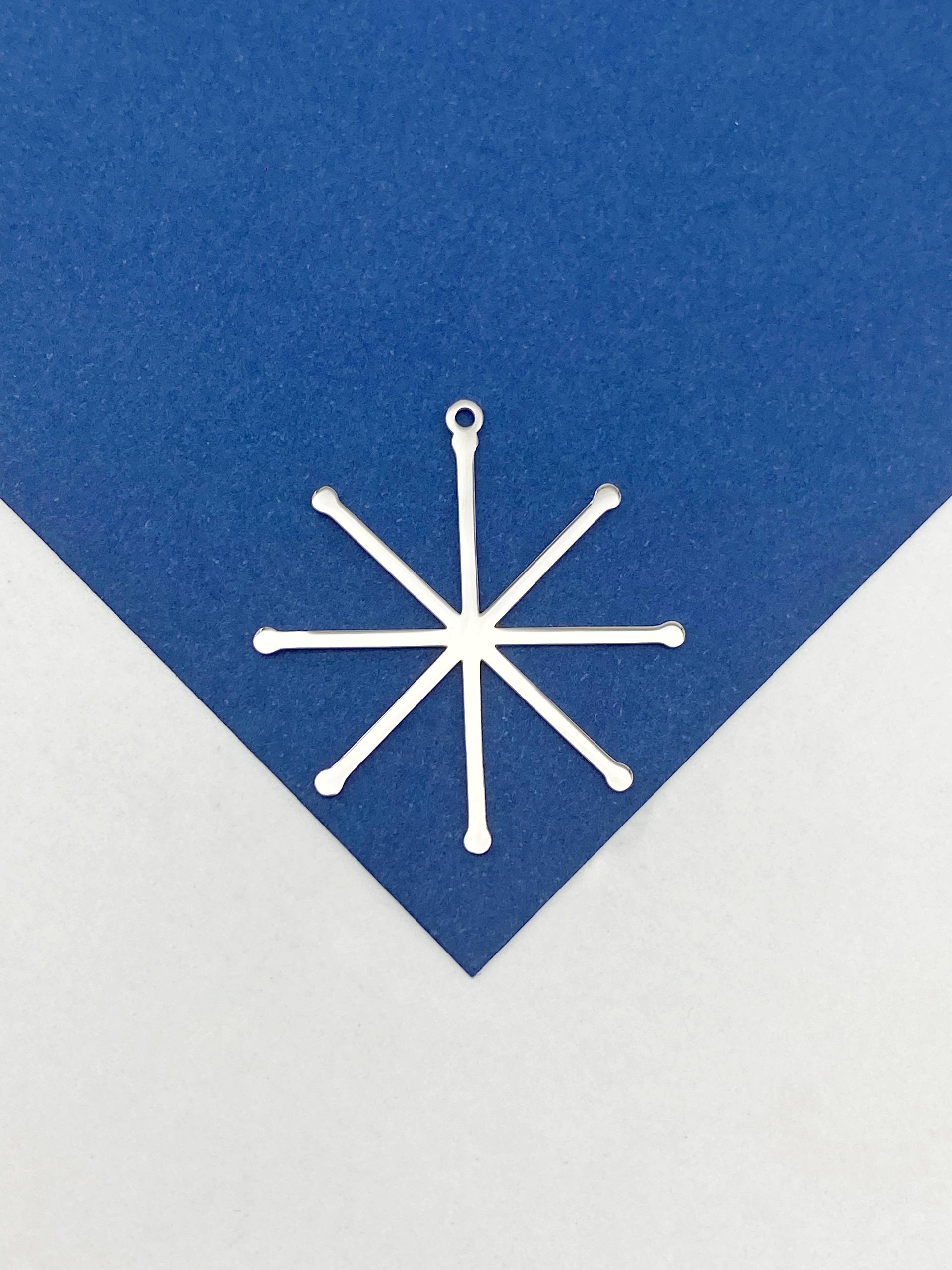 Подвеска основа для Мандалы, 8 лучей, 35мм, сталь, МАН004