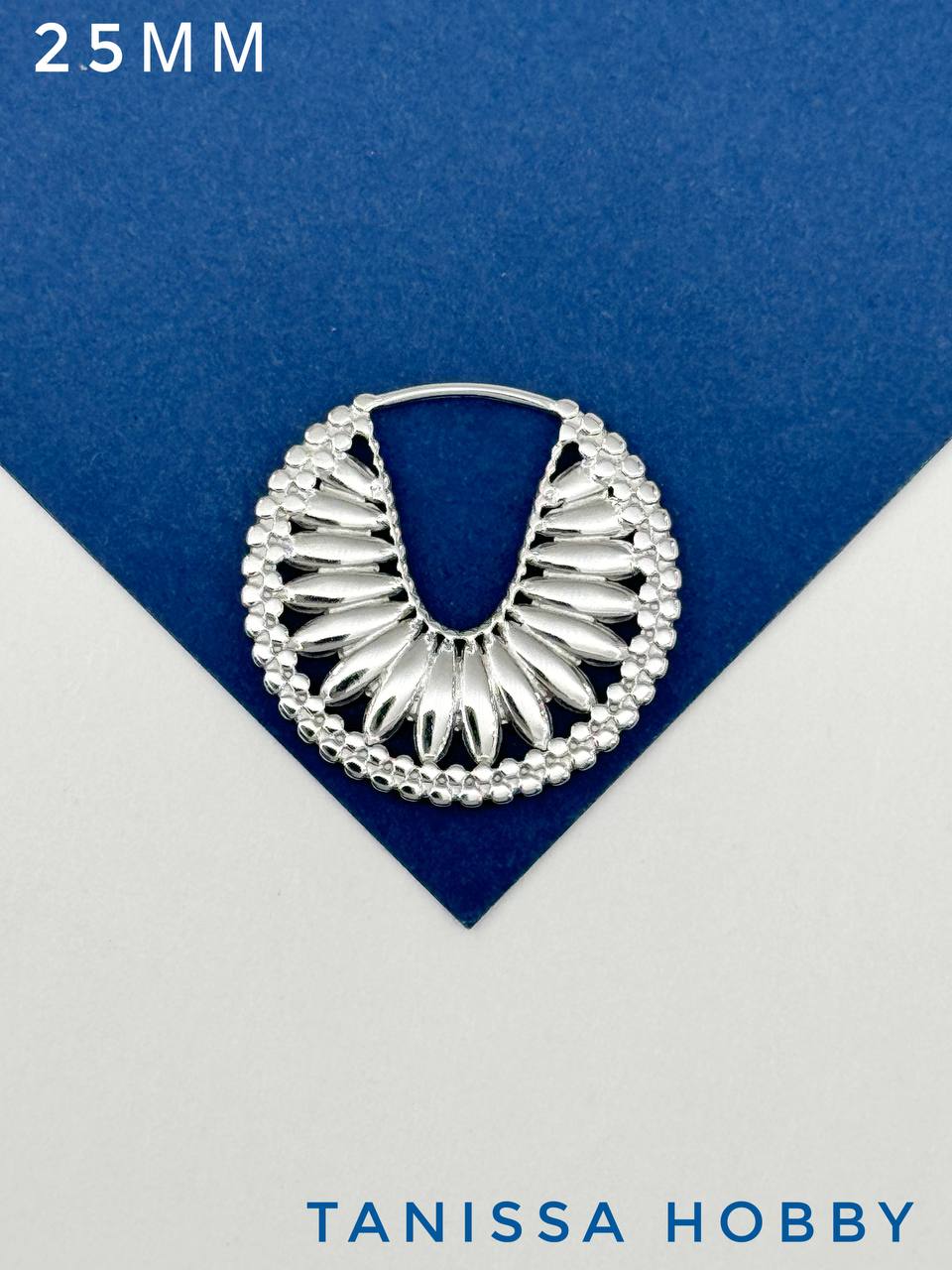 Подвеска этно круг кольцо, 25мм, сталь, Ч733