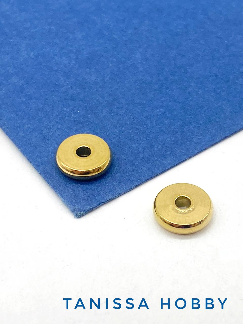 Разделители хейши 8мм, сталь с позолотой, Ч234