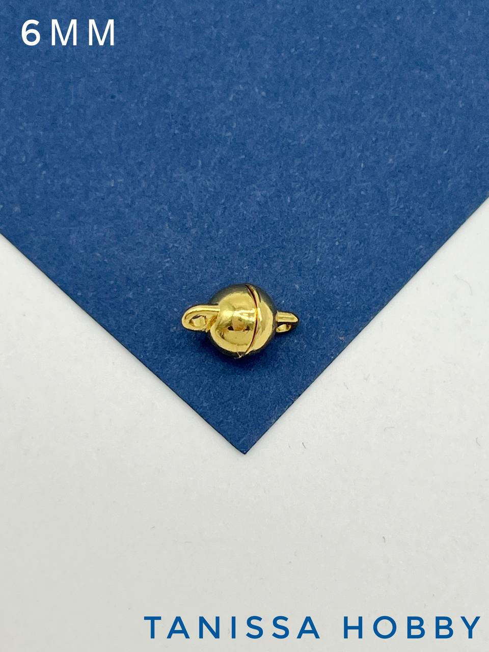 Карабин замок магнитный 6мм, позолота, К319