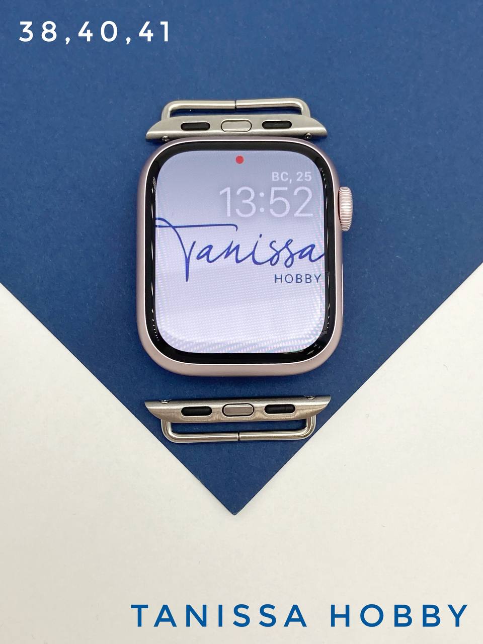 Коннектор для ремешка смарт часов Apple Watch, размеры 38, 40,41- 22мм, пара Ш303
