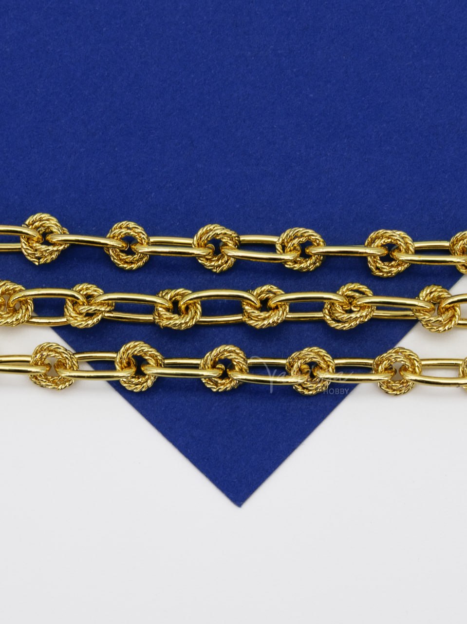 Цепочка овалы вензель 12х6мм, позолота, 50см, СН010