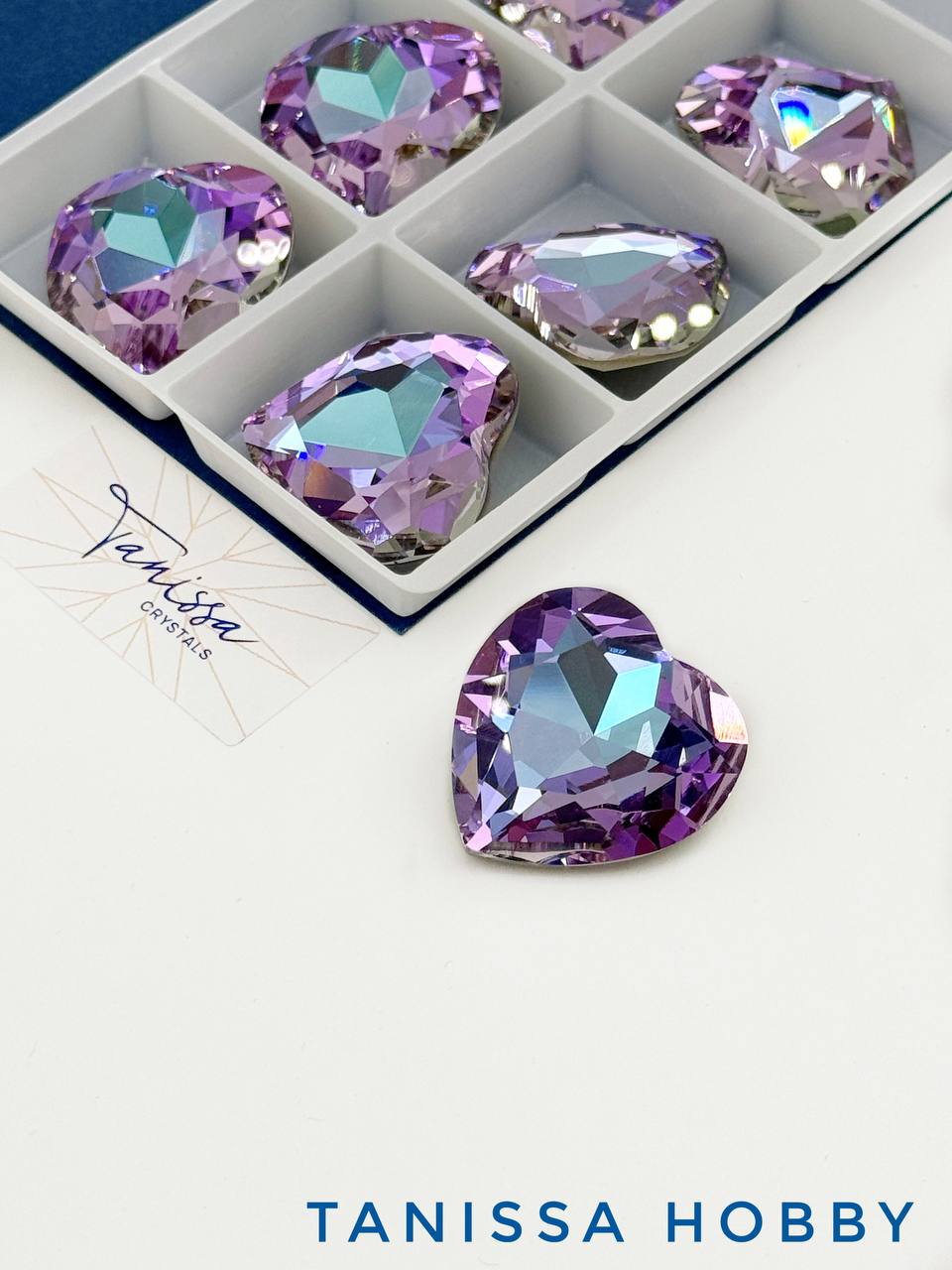 Кристалл сердце Vitrail Light, 28мм, Tanissa Crystals, СТ403