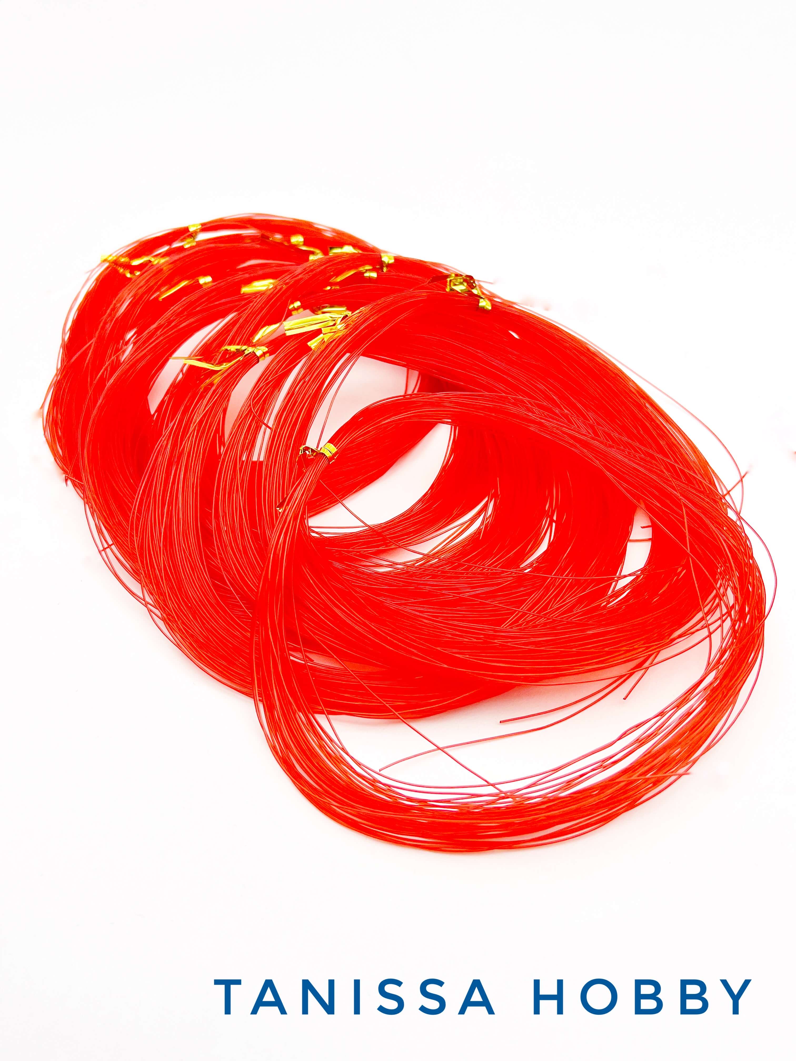 Леска для рукоделия красная, 0,7мм, 25м, ПР17