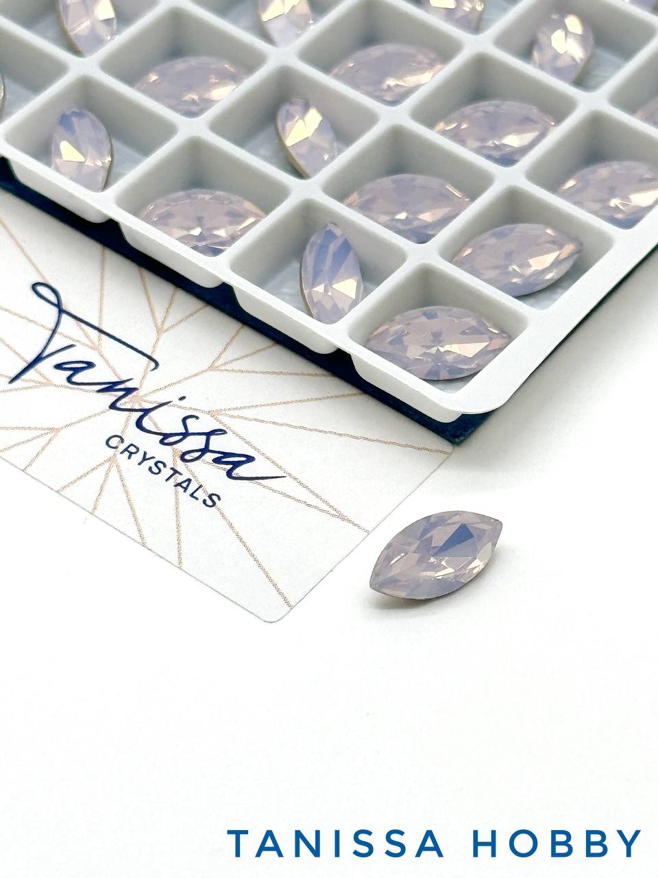 Кристалл наветт Rose Water Opal, 10х5мм, Tanissa Crystals, СТ357