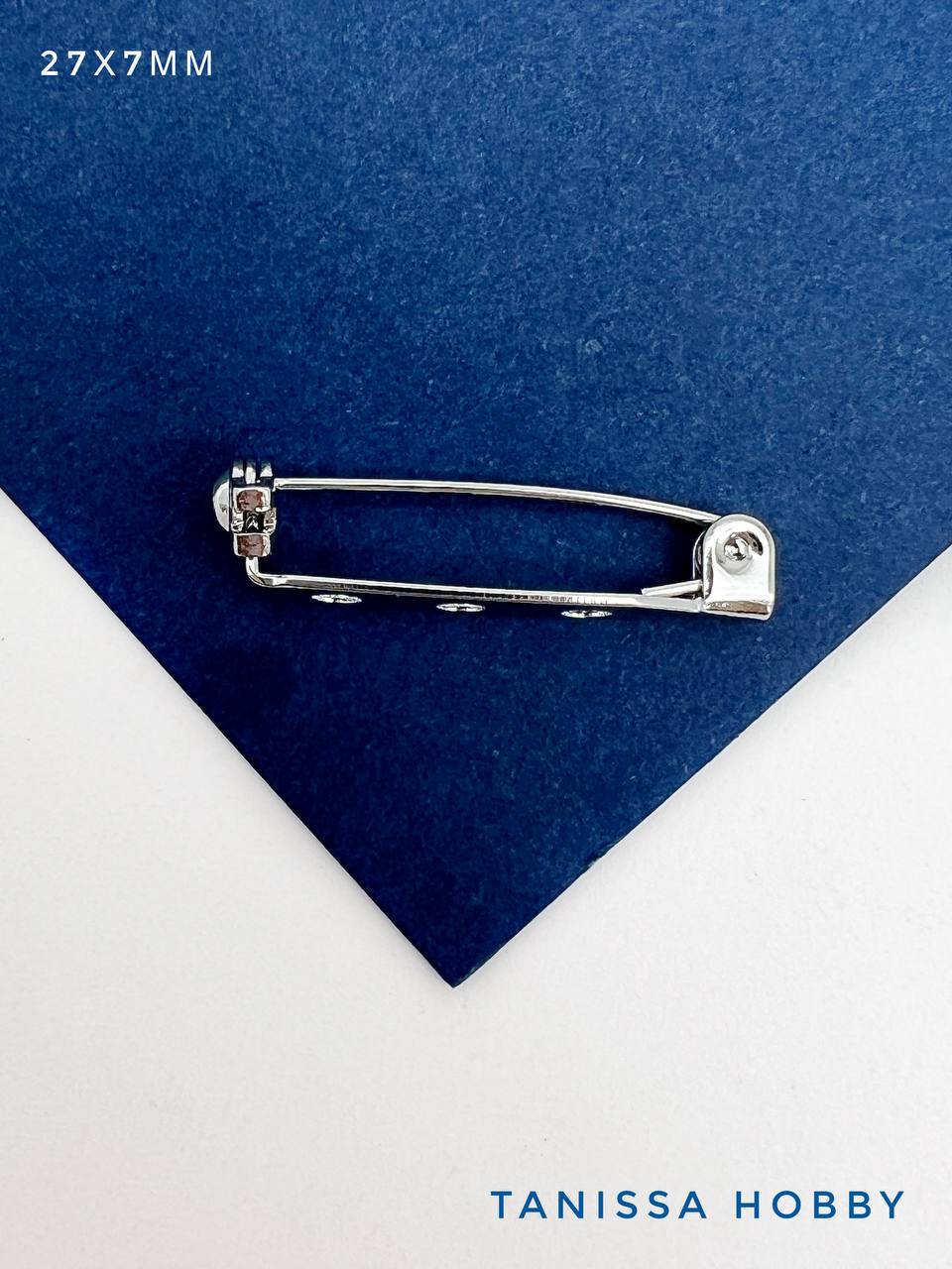 Основа для броши, 27мм, родий, И78