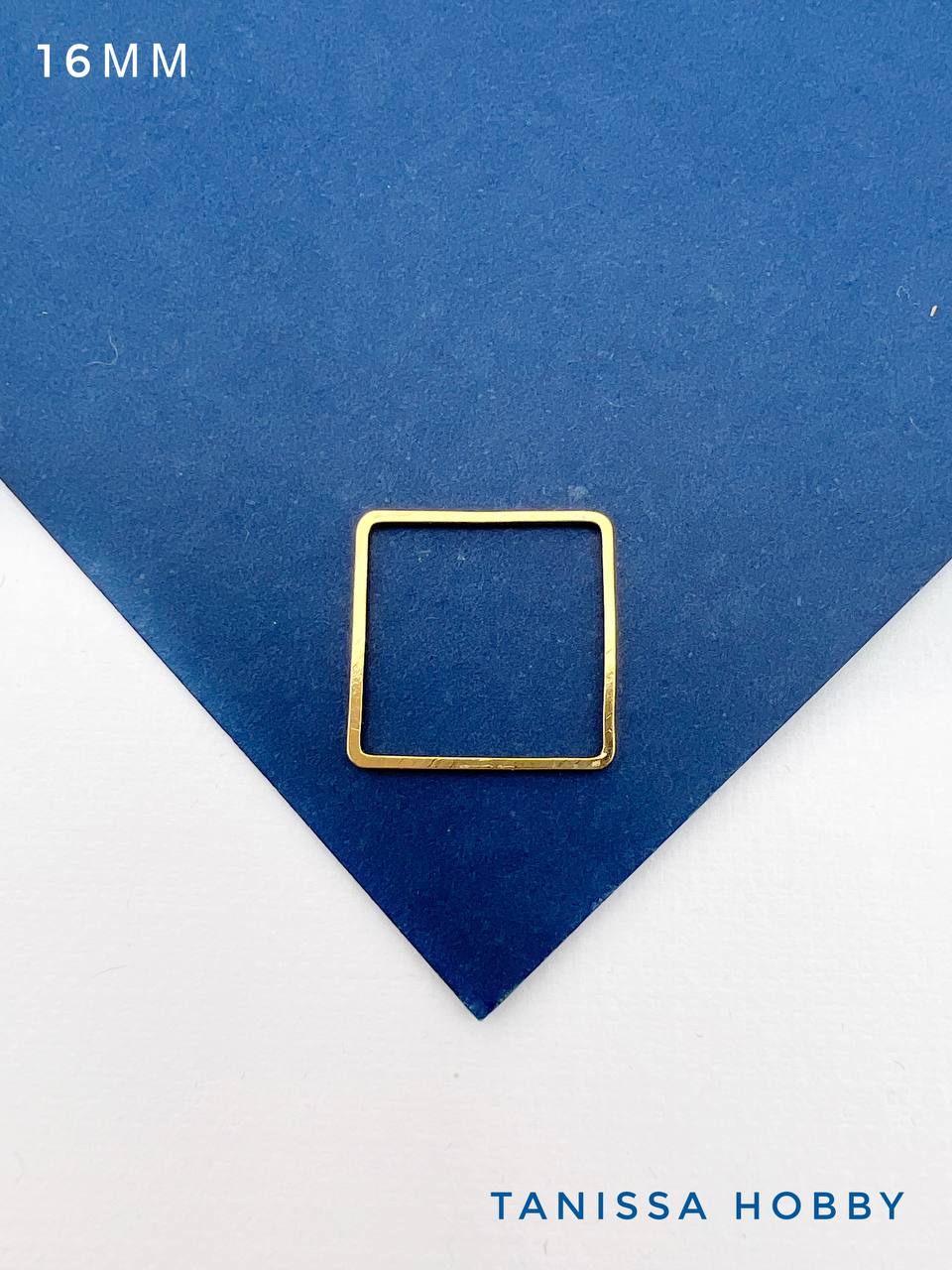 Коннектор квадрат неразъемный, 16мм, позолота, Р210