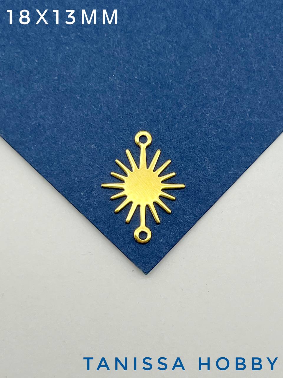 Коннектор солнце 13мм, позолота, ЛС008