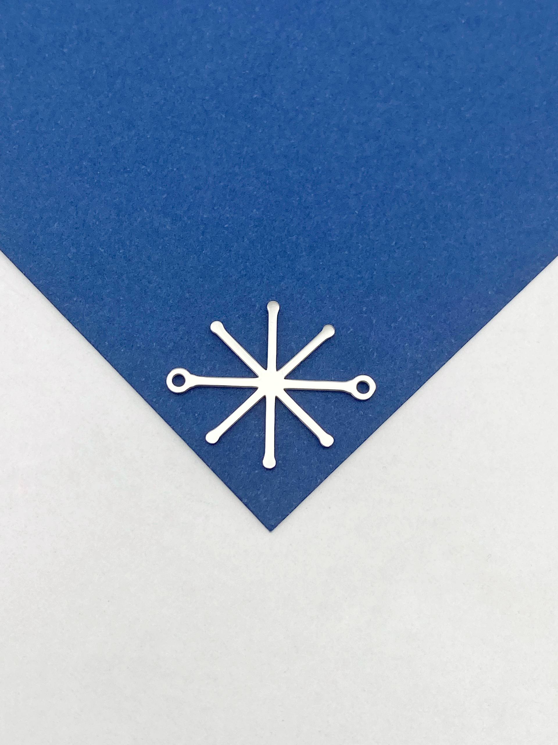 Подвеска коннектор, основа для Мандалы, 8 лучей, 20мм, сталь, МАН013