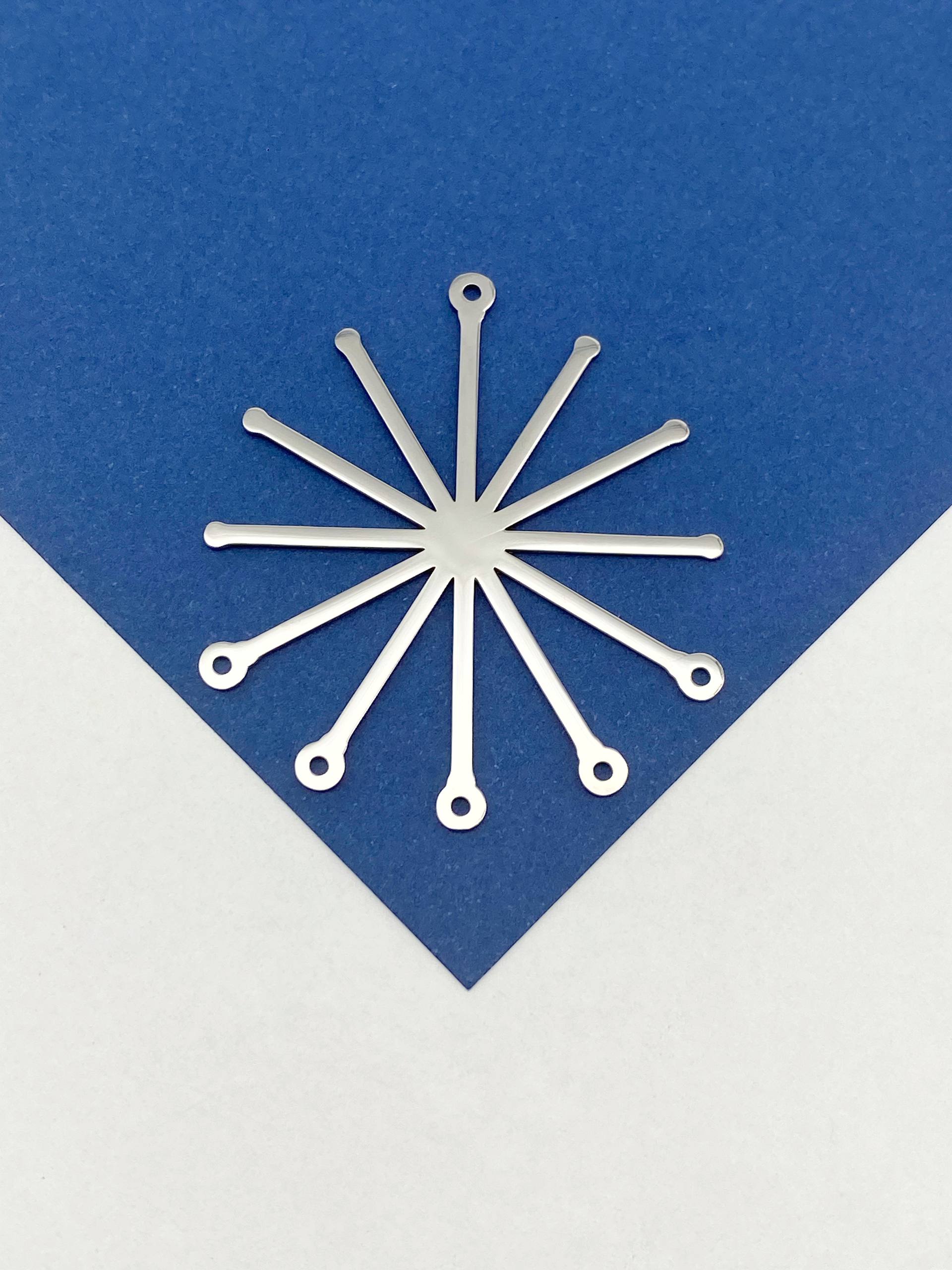 Подвеска коннектор, основа для Мандалы, 12 лучей, 50мм, сталь, МАН035