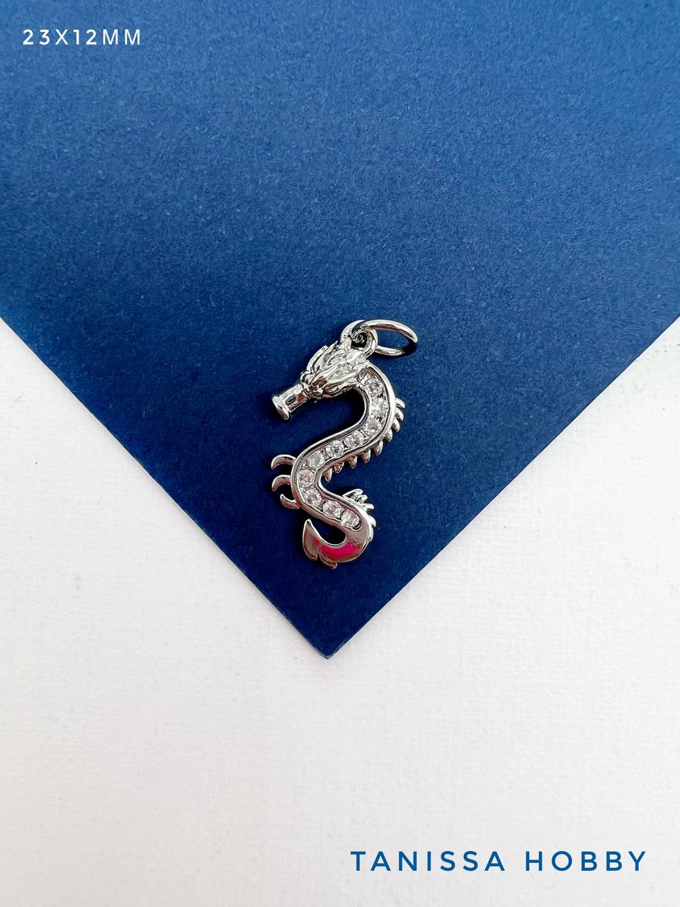 Подвеска дракон, родий, А015