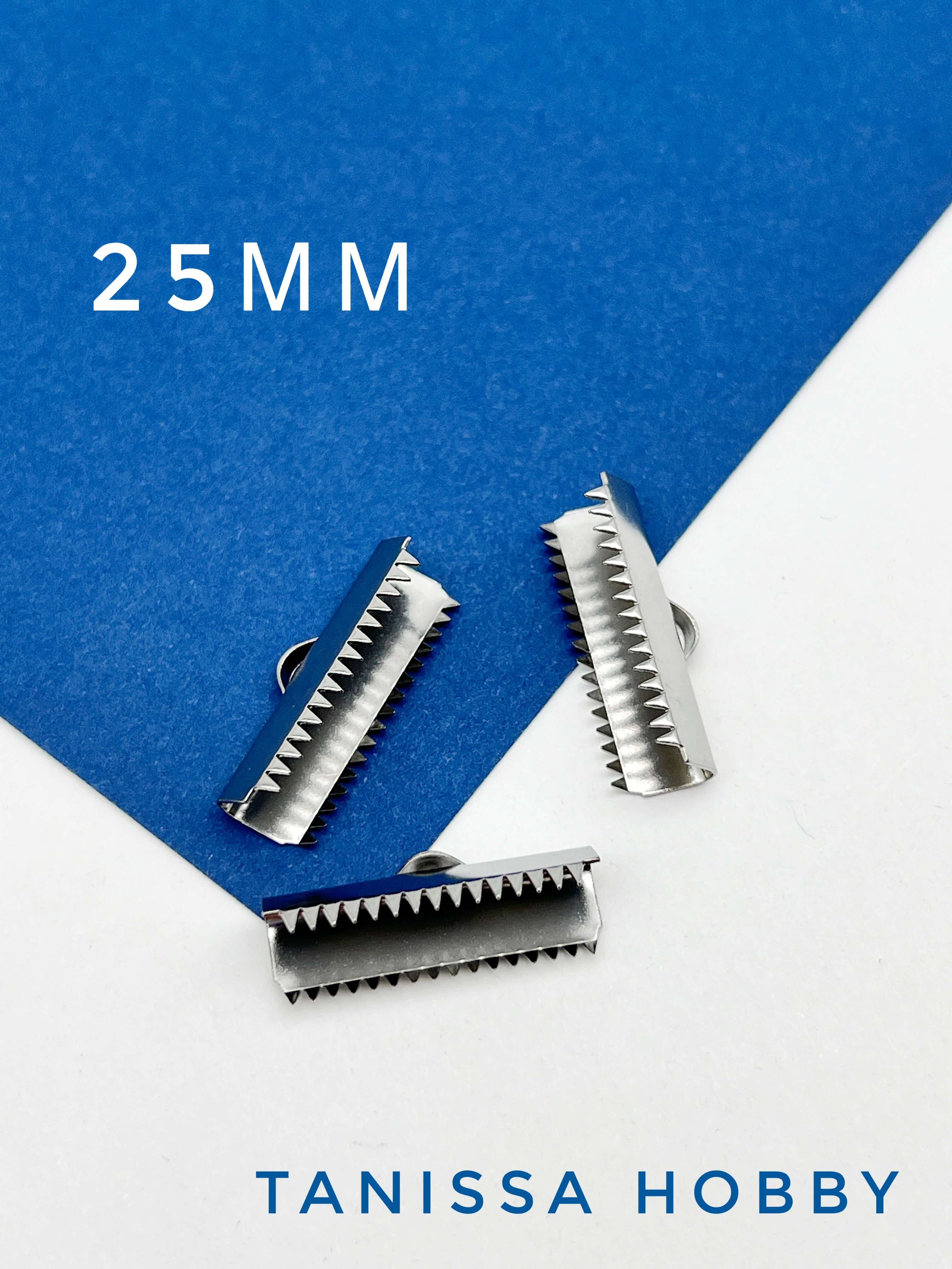 Концевик зажим для бижутерии 25мм, сталь, штука. К807